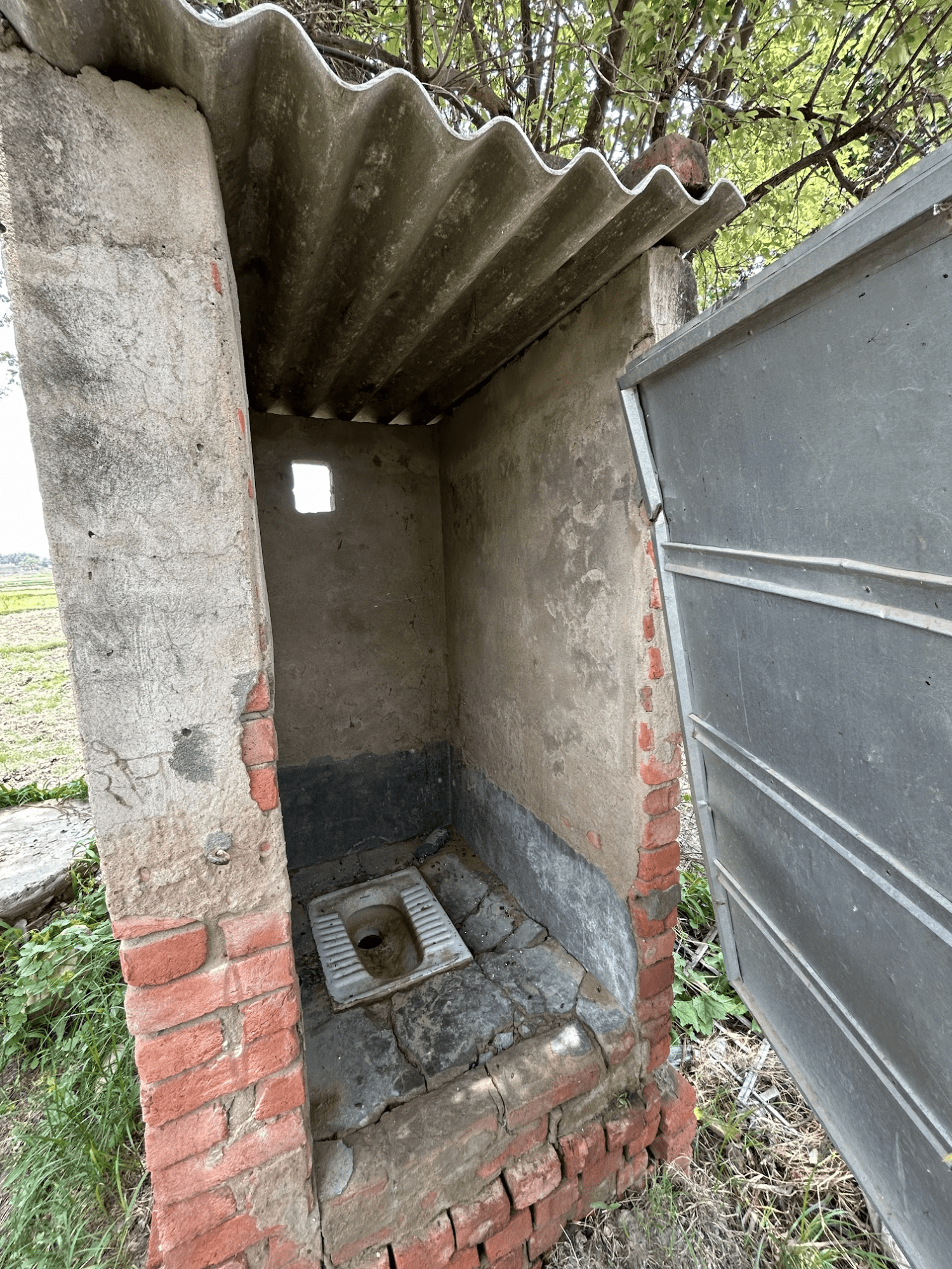 The interior of the newly built toilet.